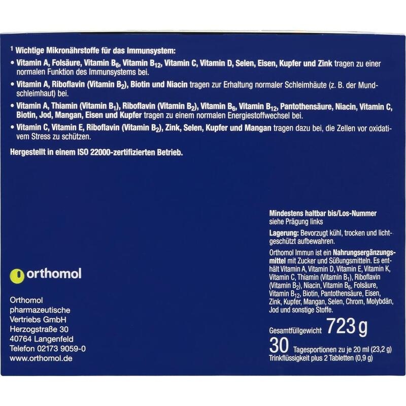 Orthomol Immun Trinkfläschchen/Tabletten (30 Stk)