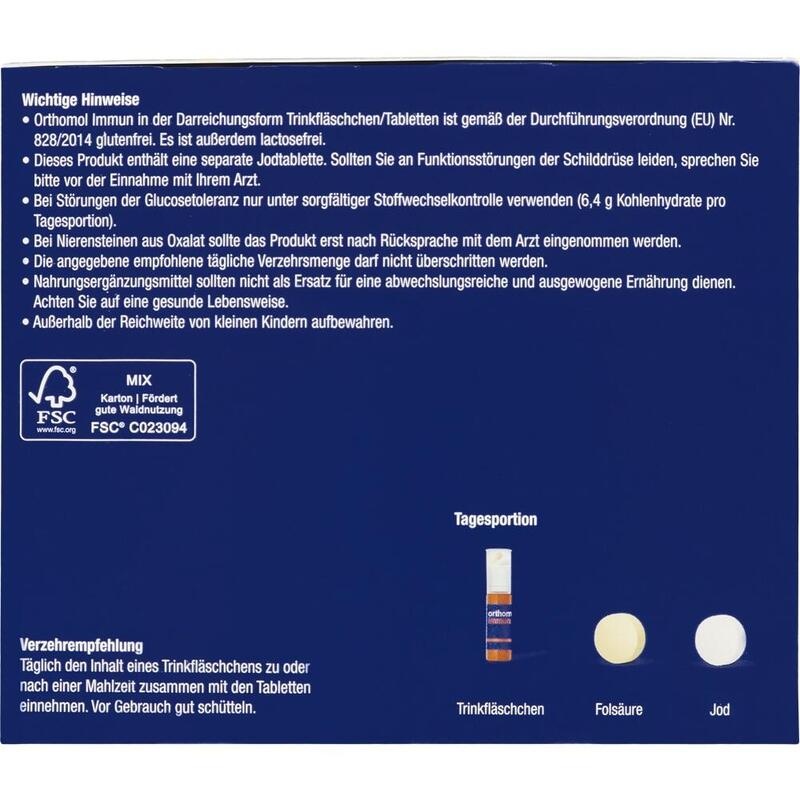 Orthomol Immun Trinkfläschchen/Tabletten (30 Stk)