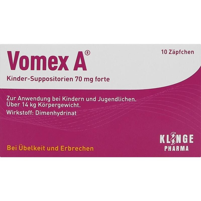 VOMEX A Kinder-Suppositorien 70 mg forte