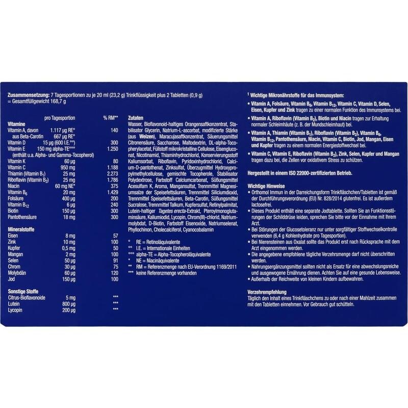 Orthomol Immun Trinkfläschchen/Tabletten (7 Stk)