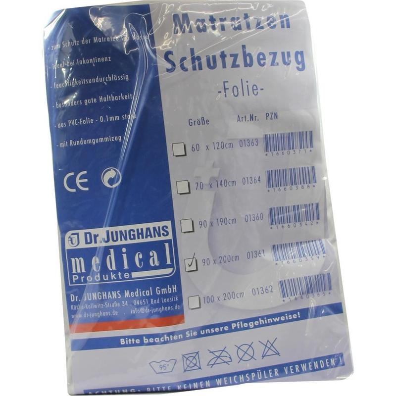 MATRATZEN SCHUTZBEZUG Folie 0,1 mm 90x200 cm weiß