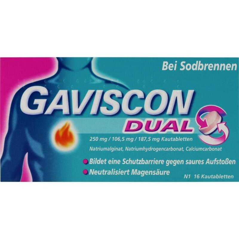 GAVISCON Dual 250mg/106,5mg/187,5mg Kautabletten