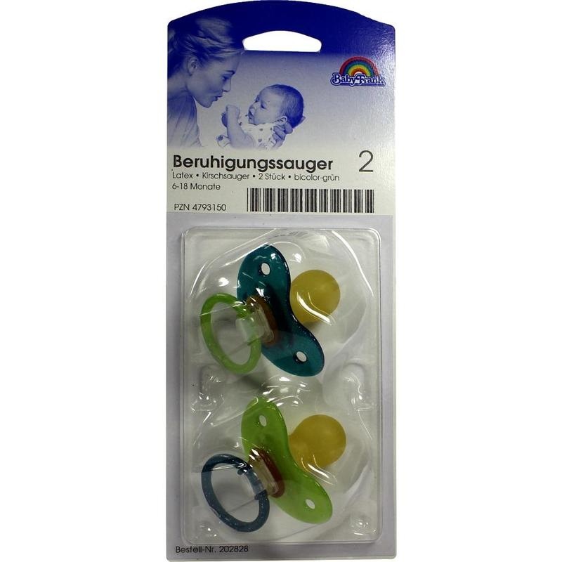 BERUHIGUNGSSAUGER Kirsche Lat.6-18 M.bicol.grün