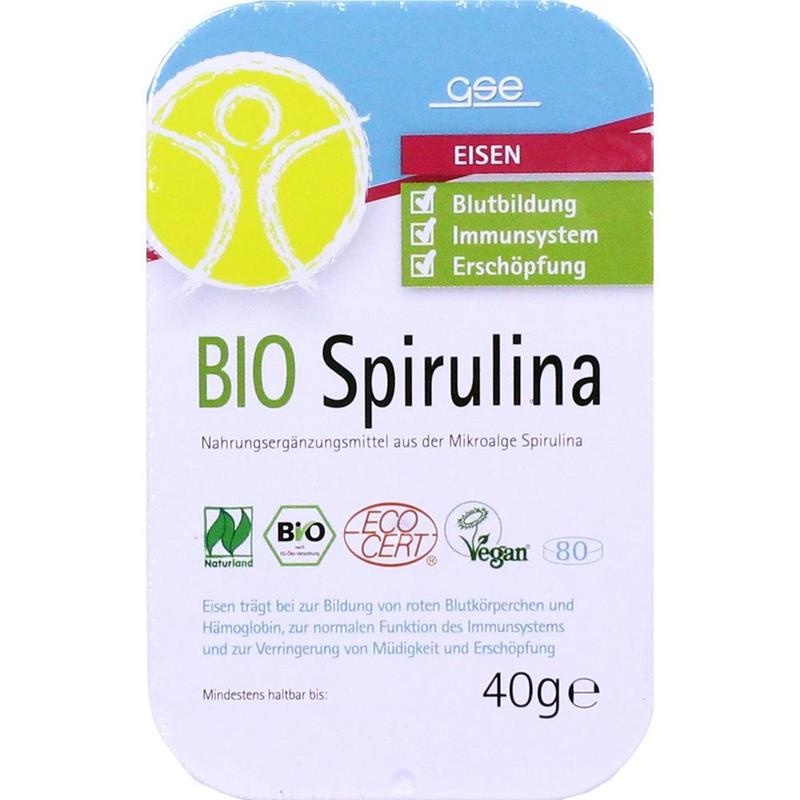 GSE Spirulina 500 mg Bio Naturland Tabletten