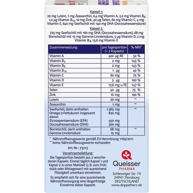 DOPPELHERZ Augen plus Sehkraft+Schutz system Kaps.