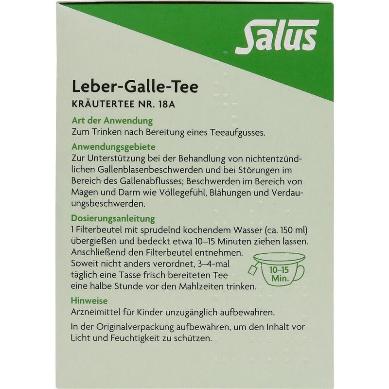 LEBER GALLE-Tee Kräutertee Nr.18a Salus Filterbtl.