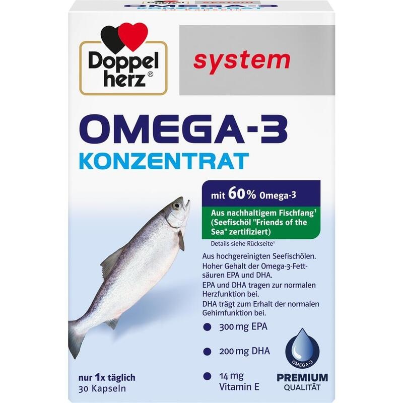 DOPPELHERZ Omega-3 Konzentrat system Kapseln