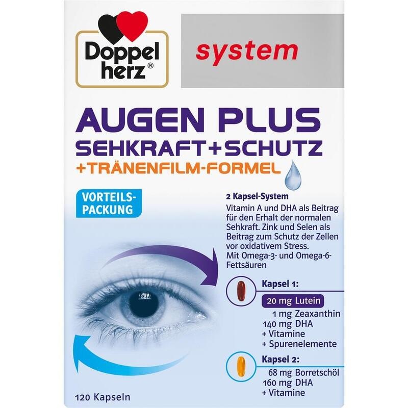DOPPELHERZ Augen plus Sehkraft+Schutz system Kaps.