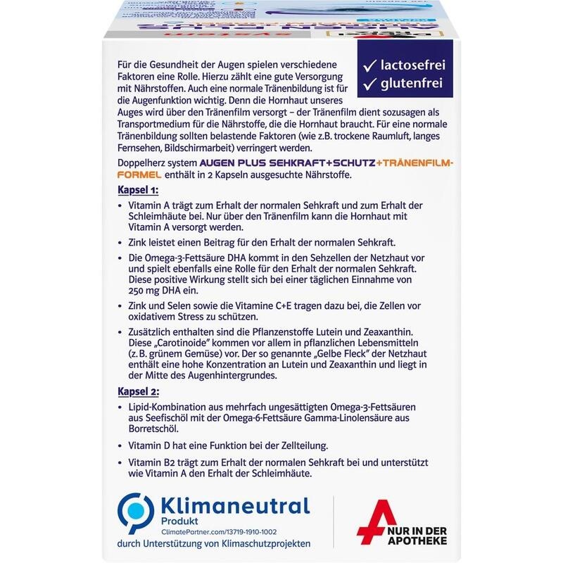 DOPPELHERZ Augen plus Sehkraft+Schutz system Kaps.