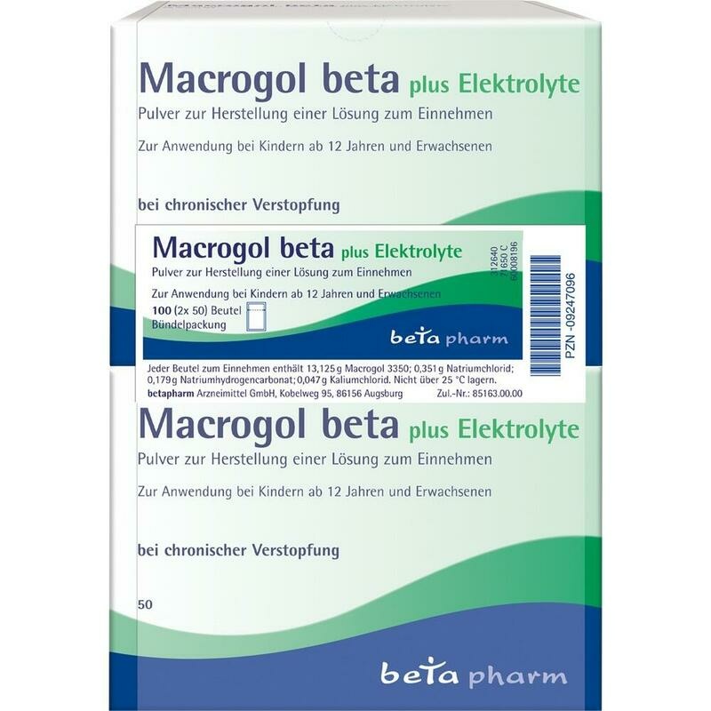 MACROGOL beta plus Elektrolyte Plv.z.H.e.L.z.Einn.