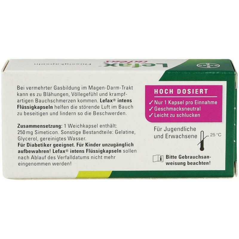 LEFAX intens Flüssigkapseln 250 mg Simeticon