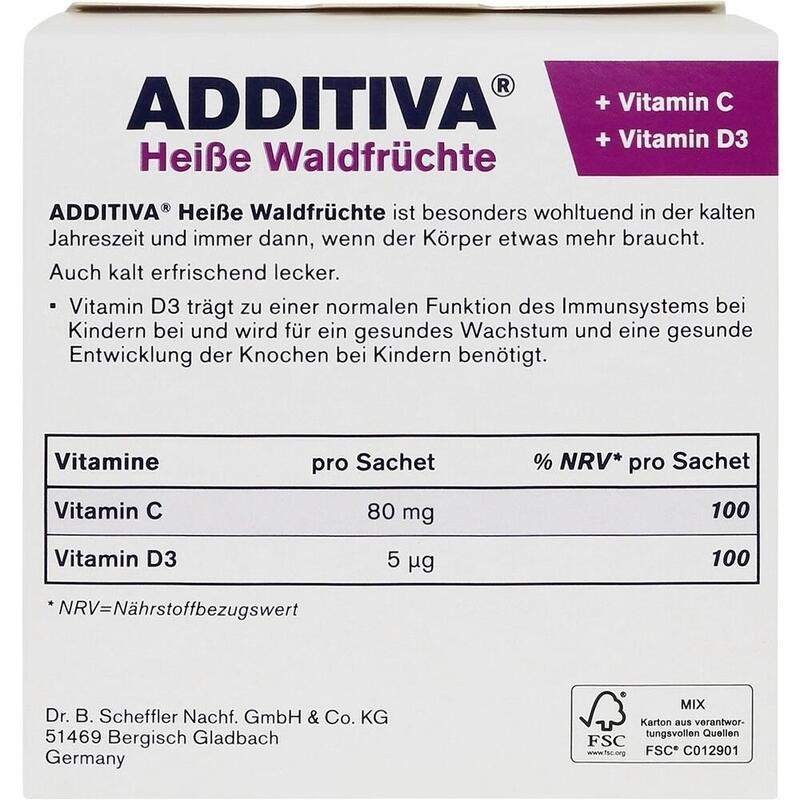 ADDITIVA heiße Waldfrüchte Pulver