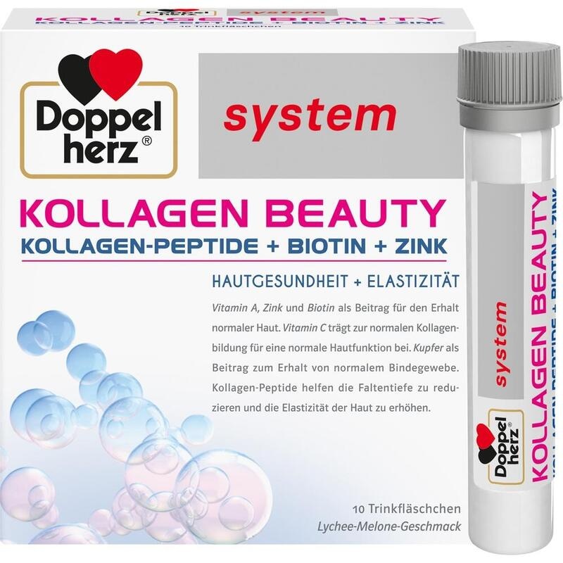 DOPPELHERZ Kollagen Beauty system Trinkfläschchen