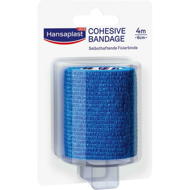 HANSAPLAST Fixierbinde selbsthaft.6 cmx4 m blau