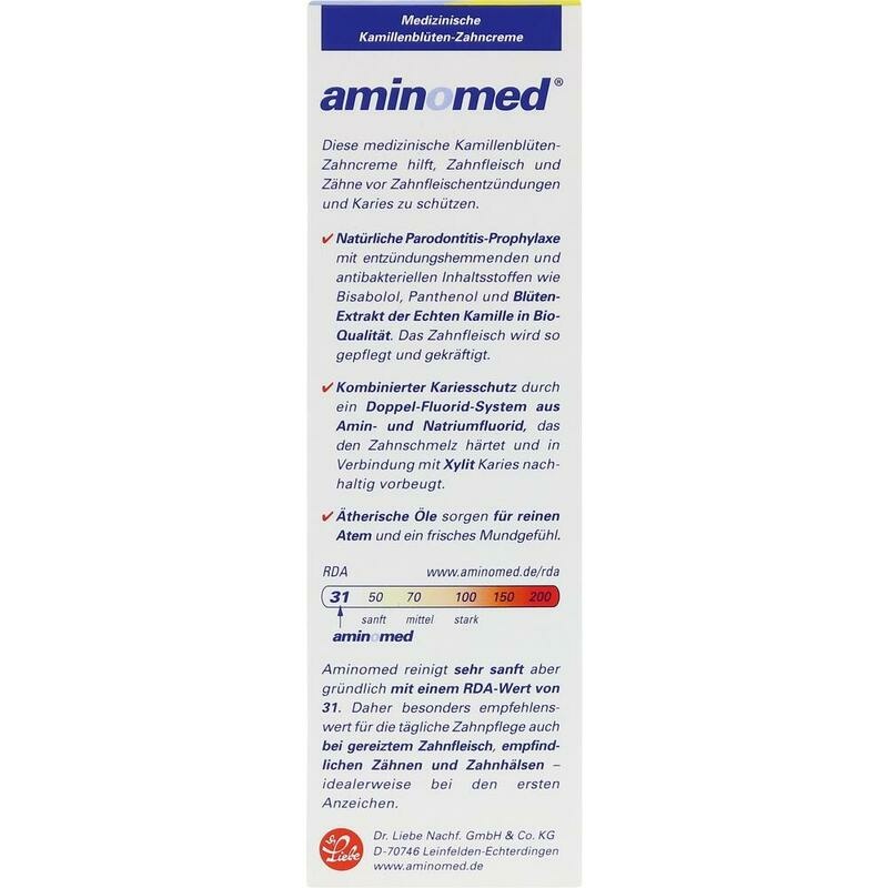 AMINOMED Kamillenblüten Zahncreme ohne Titandioxid