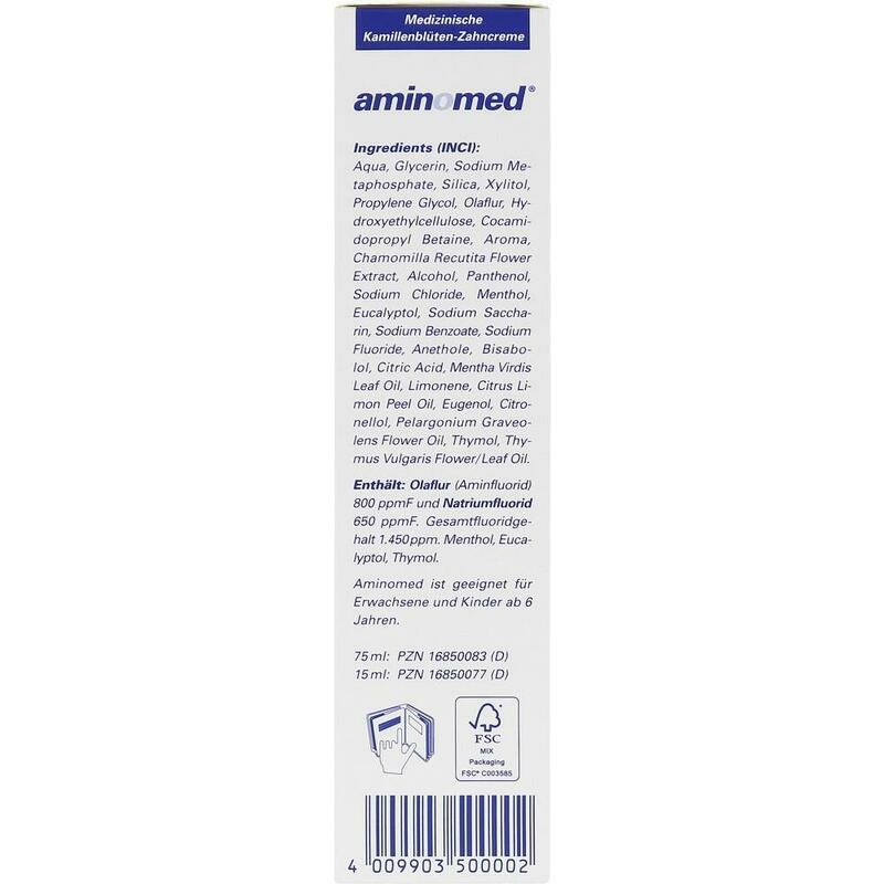 AMINOMED Kamillenblüten Zahncreme ohne Titandioxid
