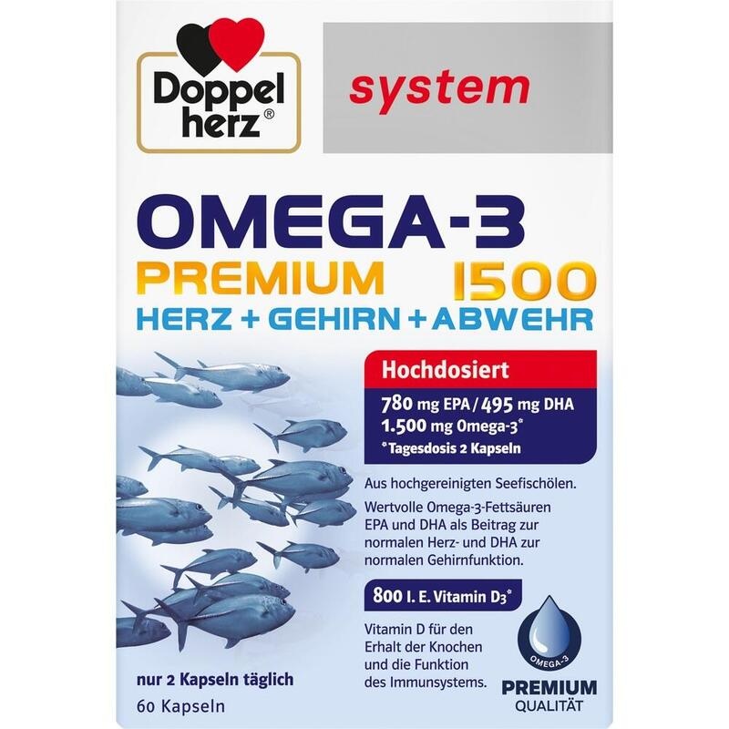 DOPPELHERZ Omega-3 Premium 1500 system Kapseln