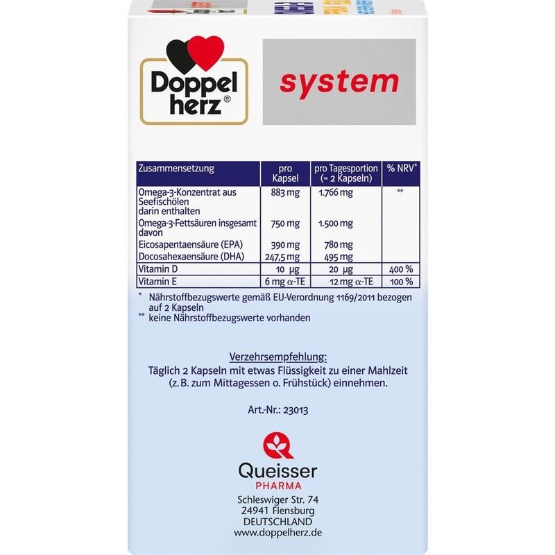 DOPPELHERZ Omega-3 Premium 1500 system Kapseln