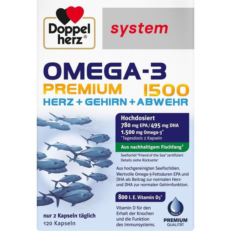 DOPPELHERZ Omega-3 Premium 1500 system Kapseln