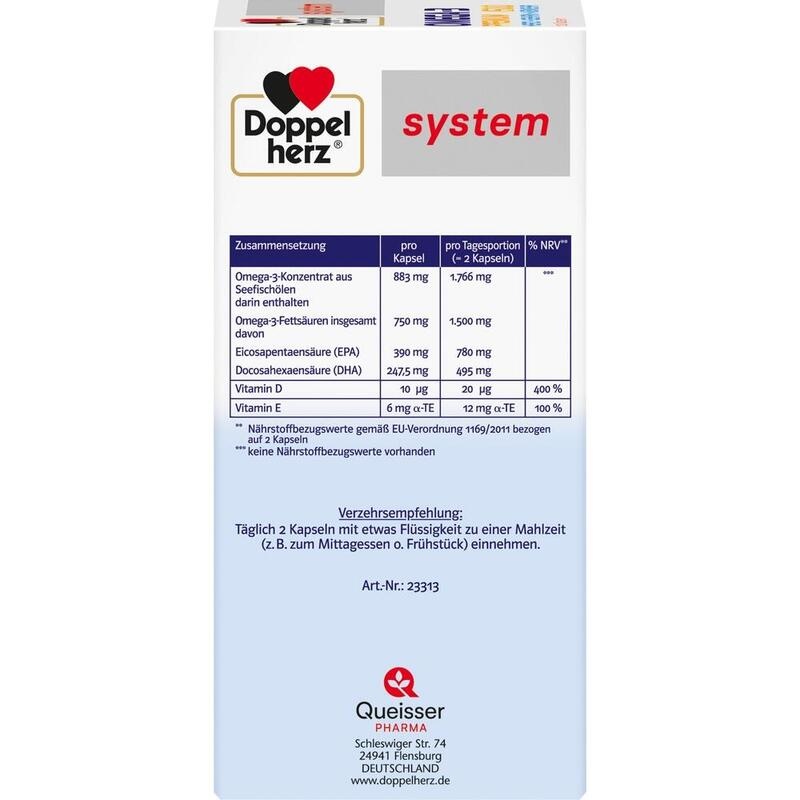 DOPPELHERZ Omega-3 Premium 1500 system Kapseln