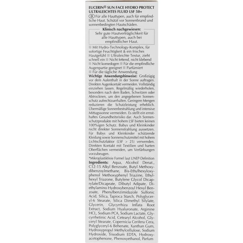 EUCERIN Sun Fluid Hydro Protect Face LSF 50+