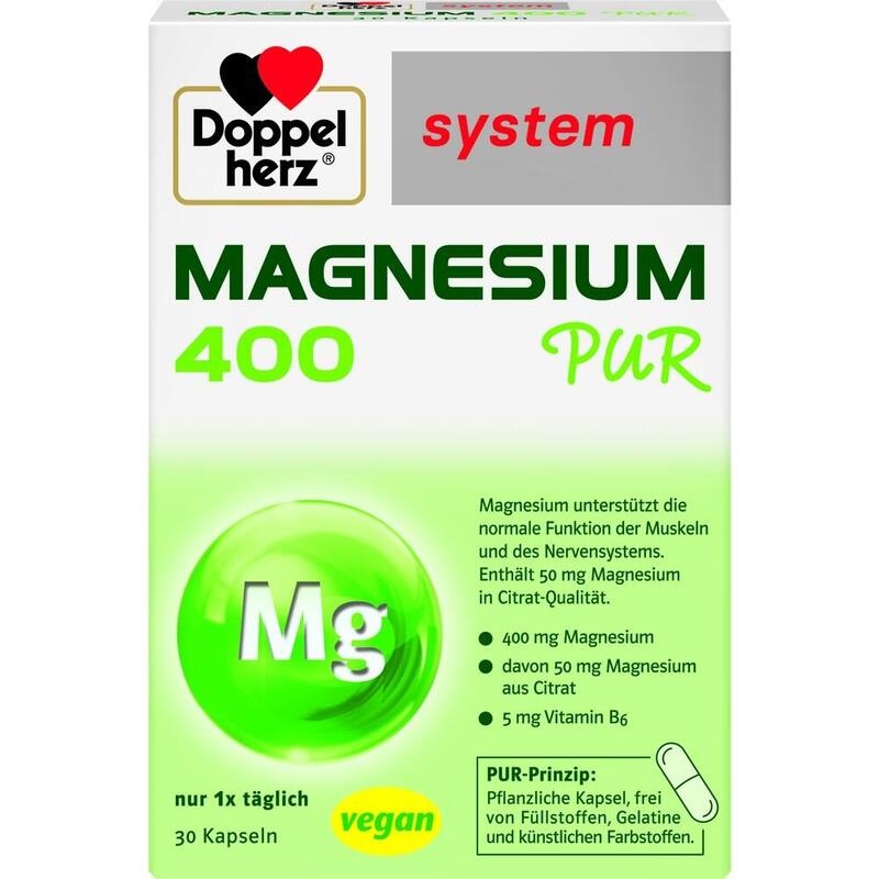 DOPPELHERZ Magnesium 400 Pur system Kapseln