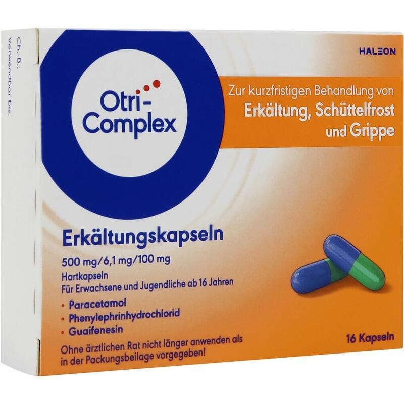 OTRICOMPLEX Erkältungskapseln 500mg/6,1mg/100mg